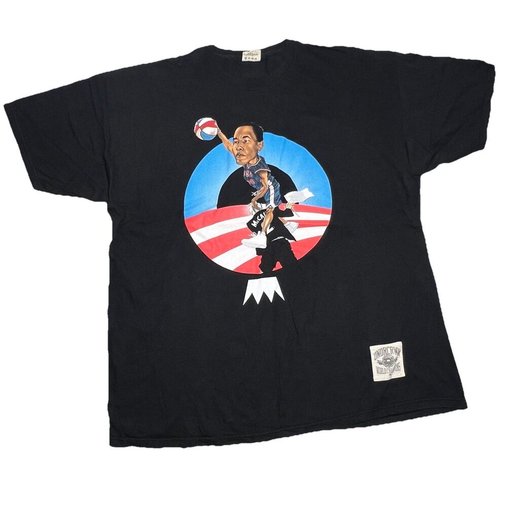 UnderCrown 2XL PRESIDENT Barack  Obama USA KNICKS BLUE TEAM TSHIRT Black
